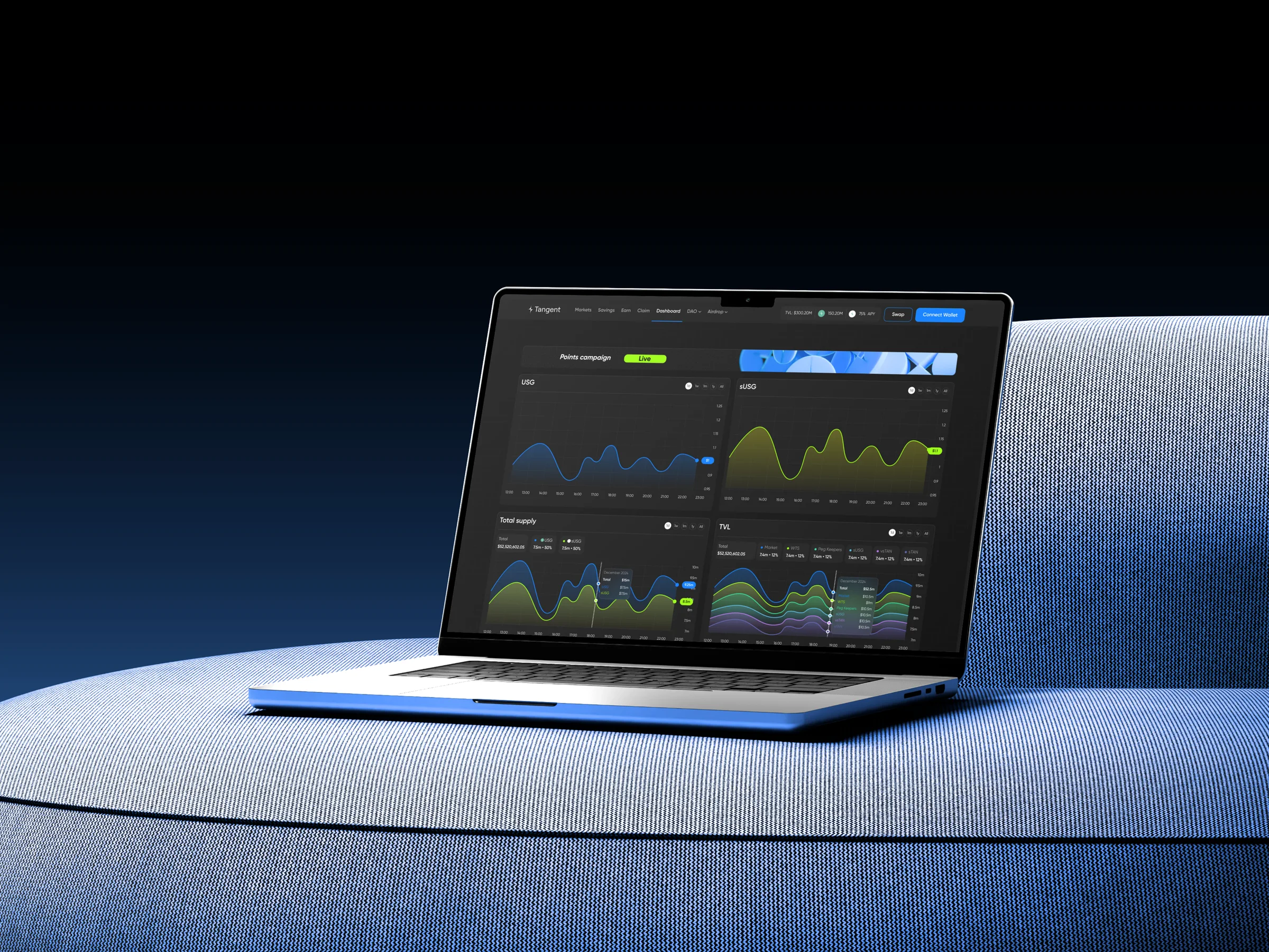 Tangent, Interface de la dapp, 2