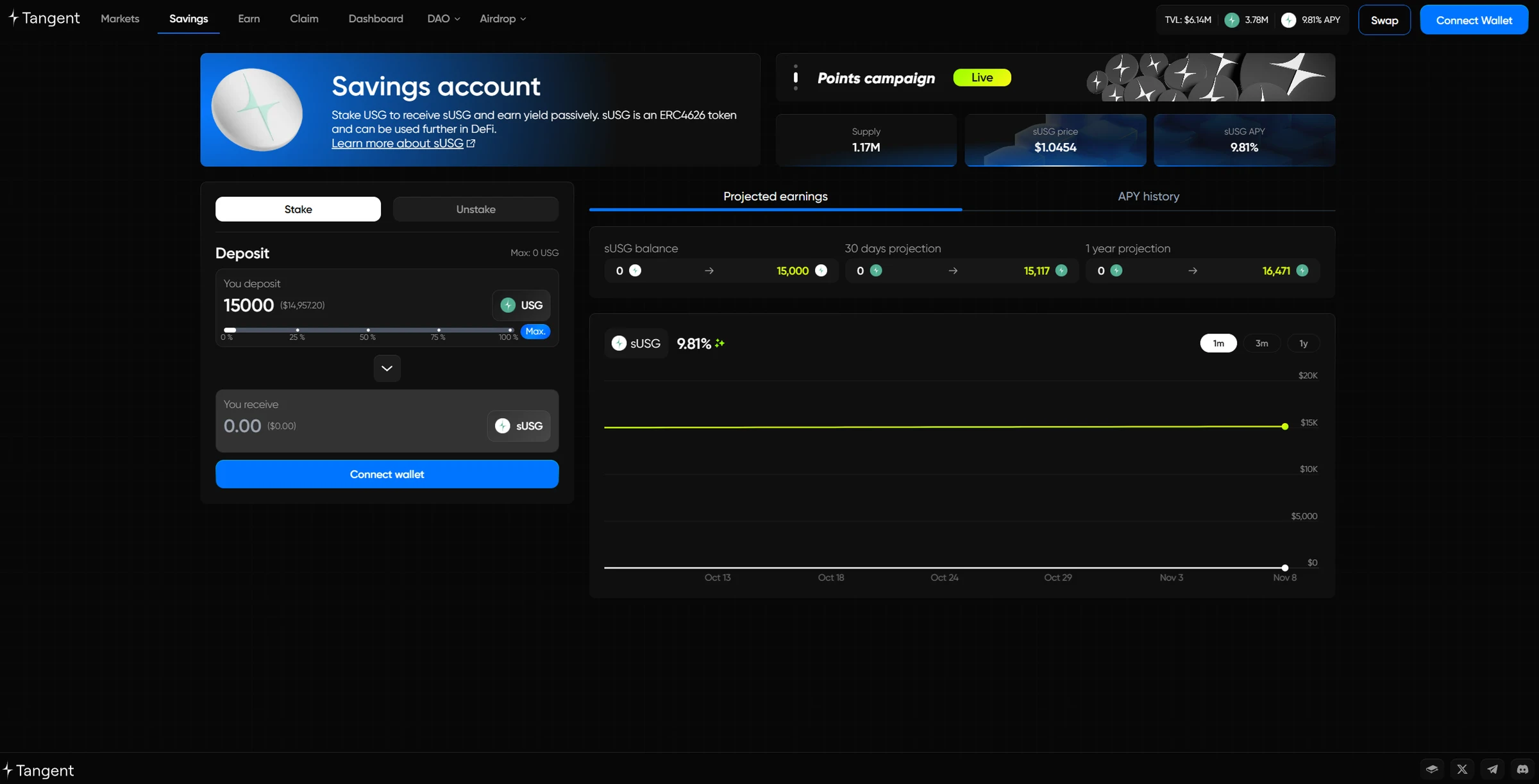 Tangent, Interface de la dapp, 4