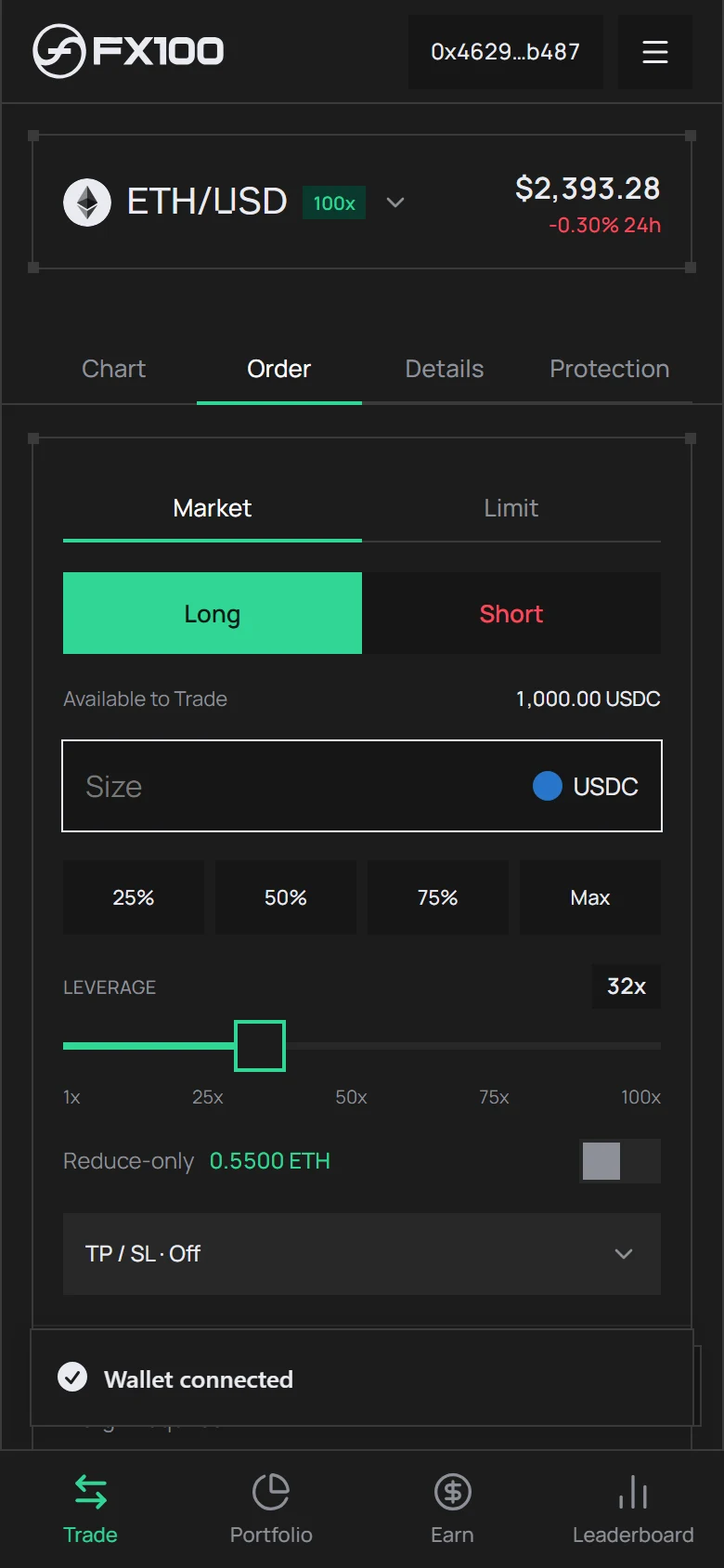 FX100, Clickable prototype, 2